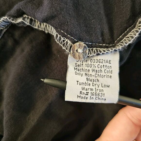 JOHNNY WAS CALME ~ Tiered Raglan Dress ~ Black ~ Size XS NEW $148 - Picture 8 of 10